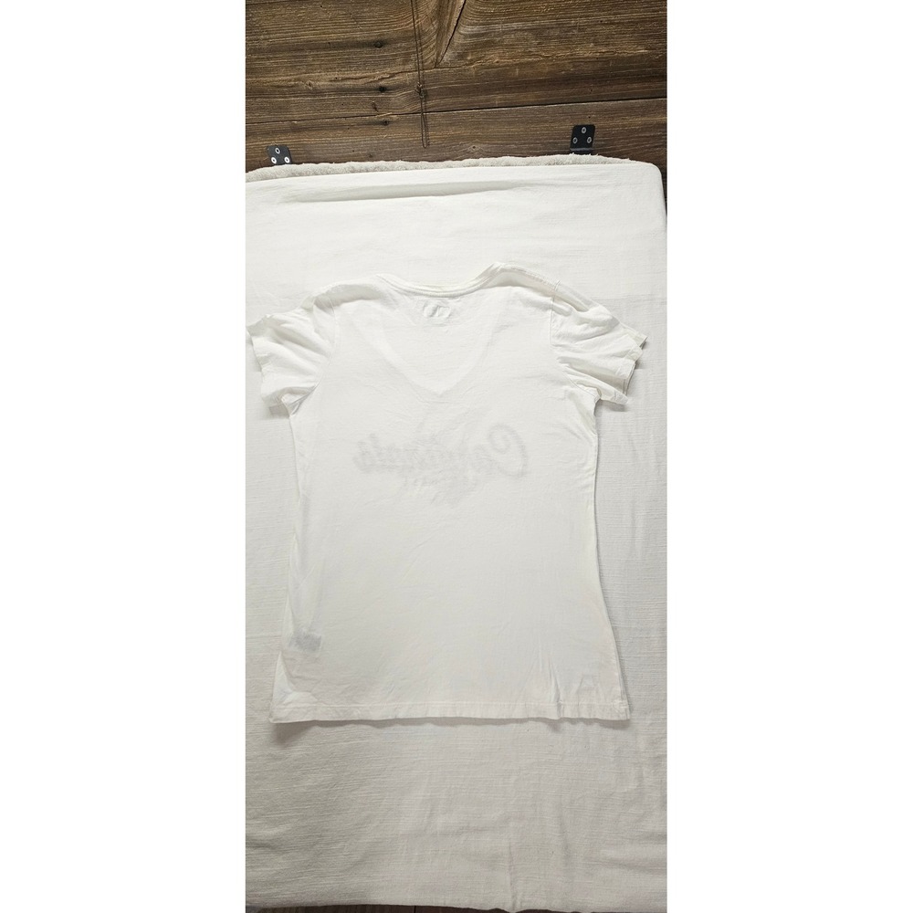 NFL Team Apparel Arizona Cardinals Womens V-Neck T-Shirt White XL 2285 - Picture 8 of 8